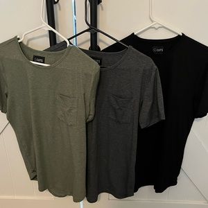 Cuts Clothing Drop Cut Curve Hem shirts